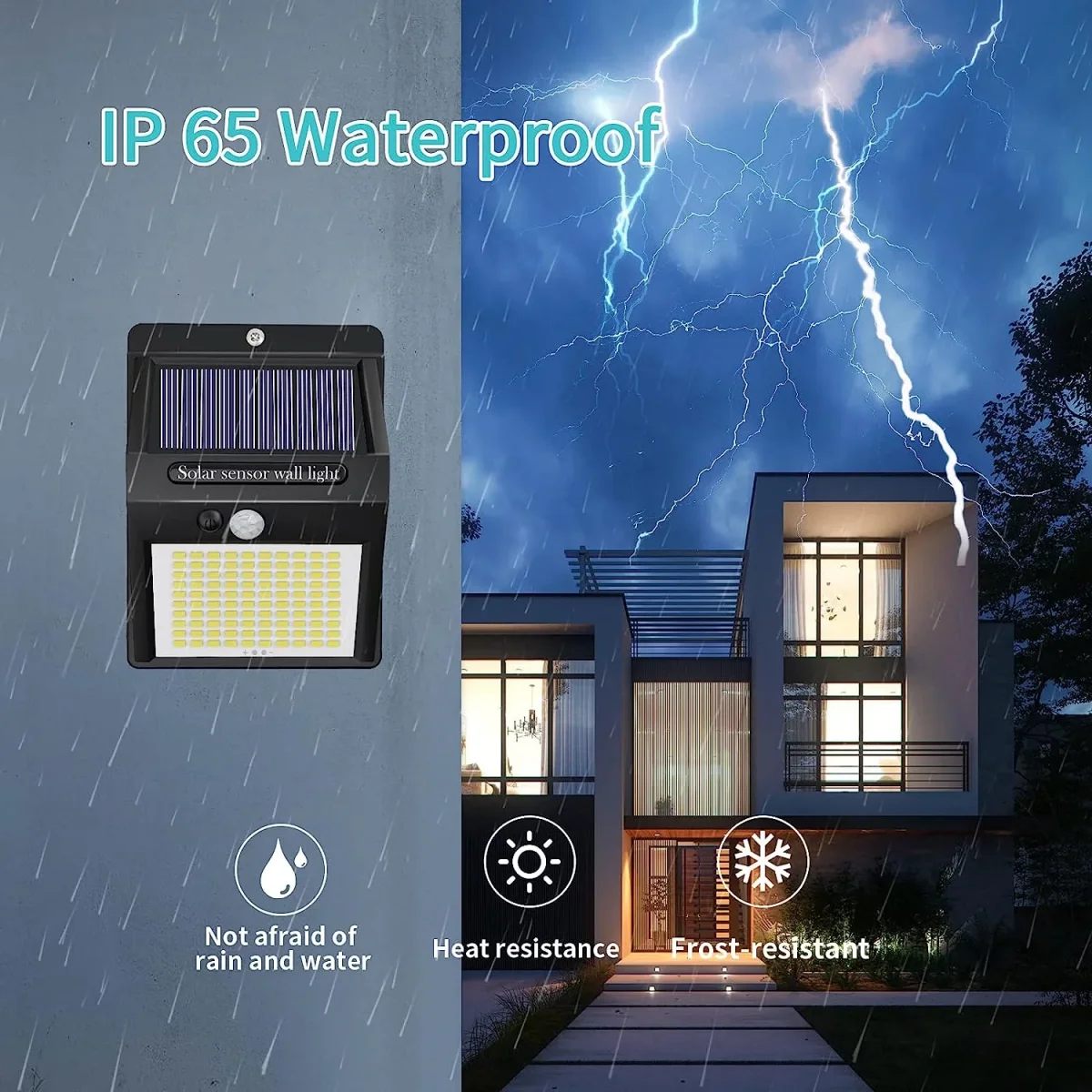 4 pezzi lampada da parete solare per esterni 220 LED sensore di movimento lampada da parete a LED per cortile giardino corridoio terrazza vicino muro percorso patio villa - immagine 6