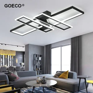 Moderna plafoniera a LED, luce bianca fredda 6000K, per soggiorno, camera da letto, cucina, casa, 72W